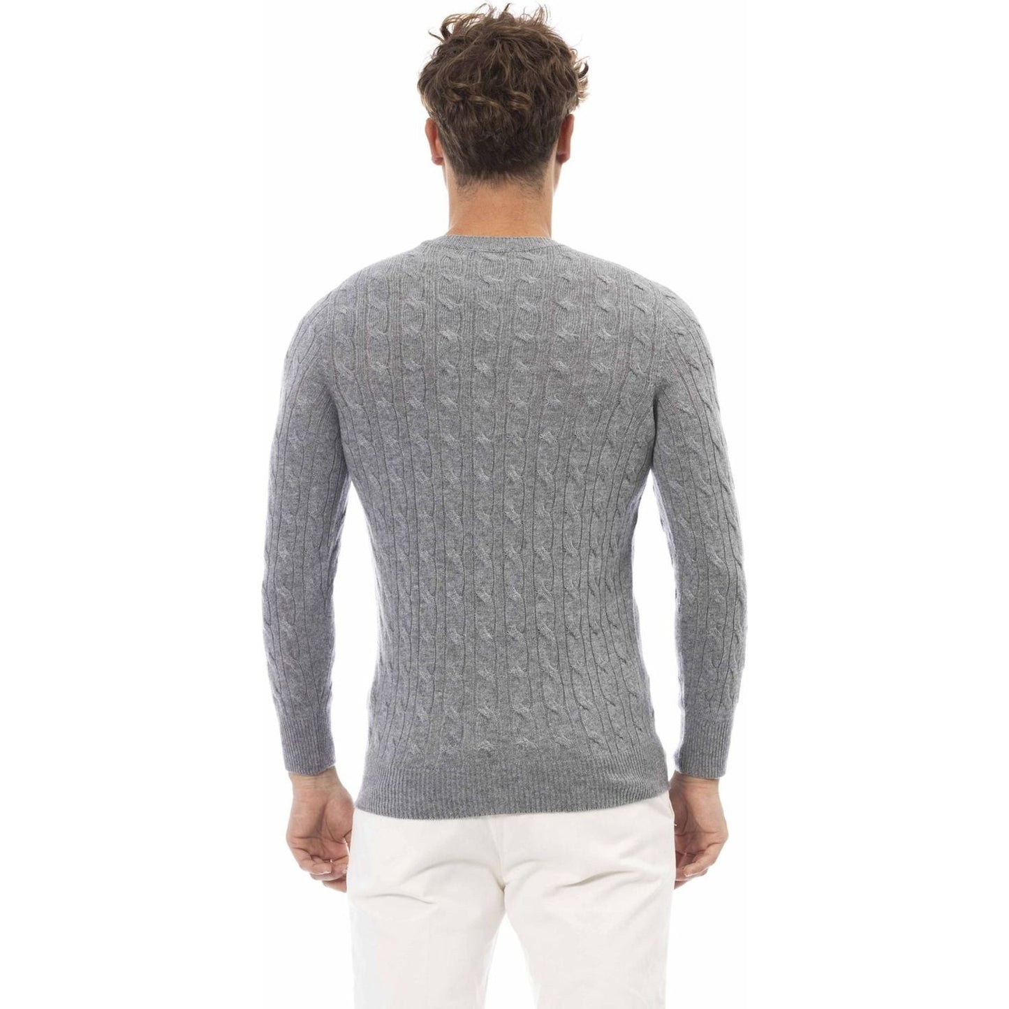 Alpha Studio Sweaters Sweaters Alpha Studio Light Slate Gray