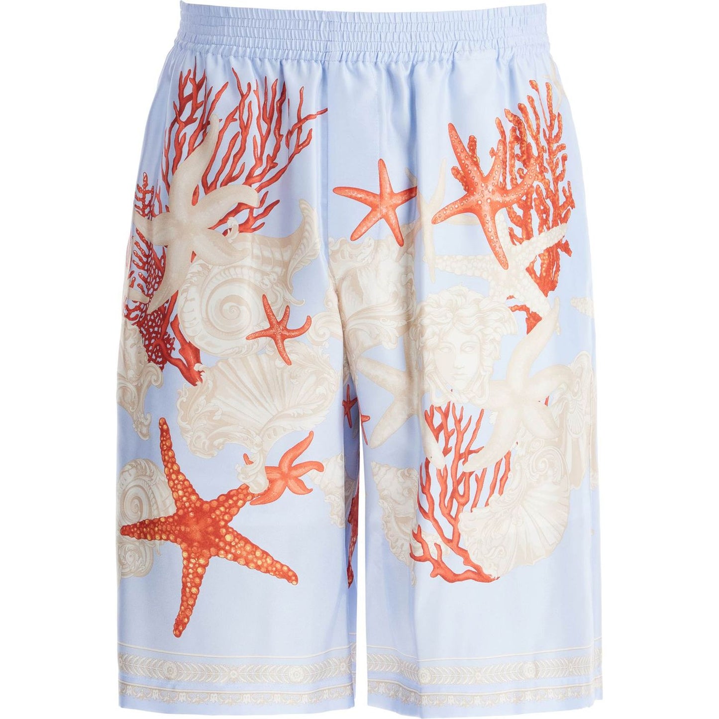 Versace baroque silk bermuda set Short trousers Versace Light Gray