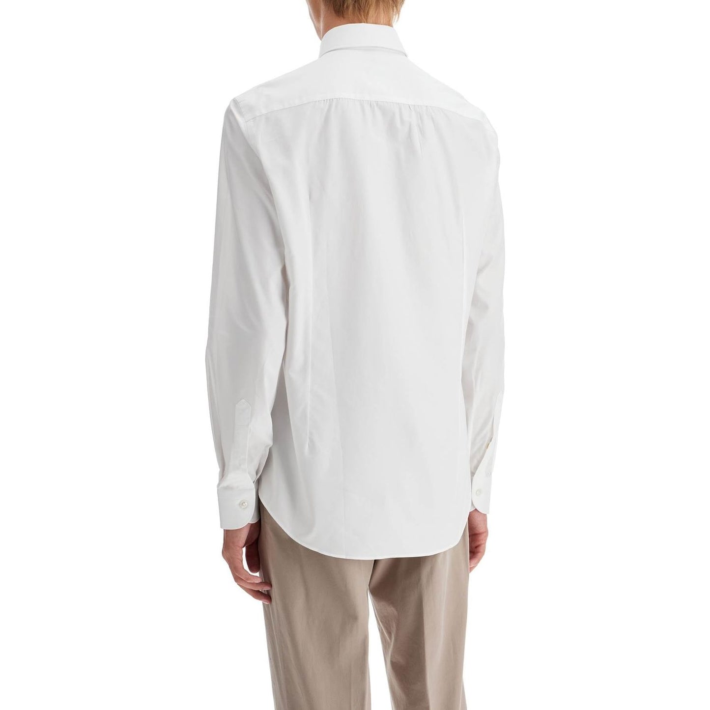 VINCENZO DI RUggIERO slim fit twill shirt for men
