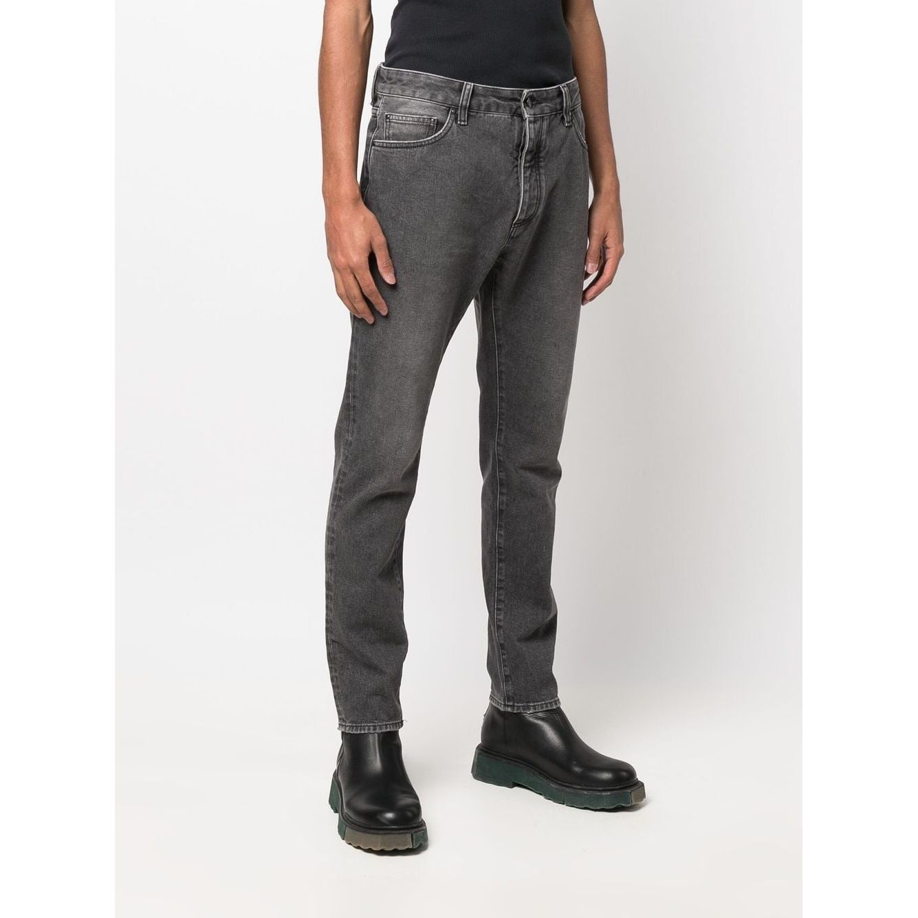Palm Angels Jeans Black Jeans Palm Angels Dark Slate Gray