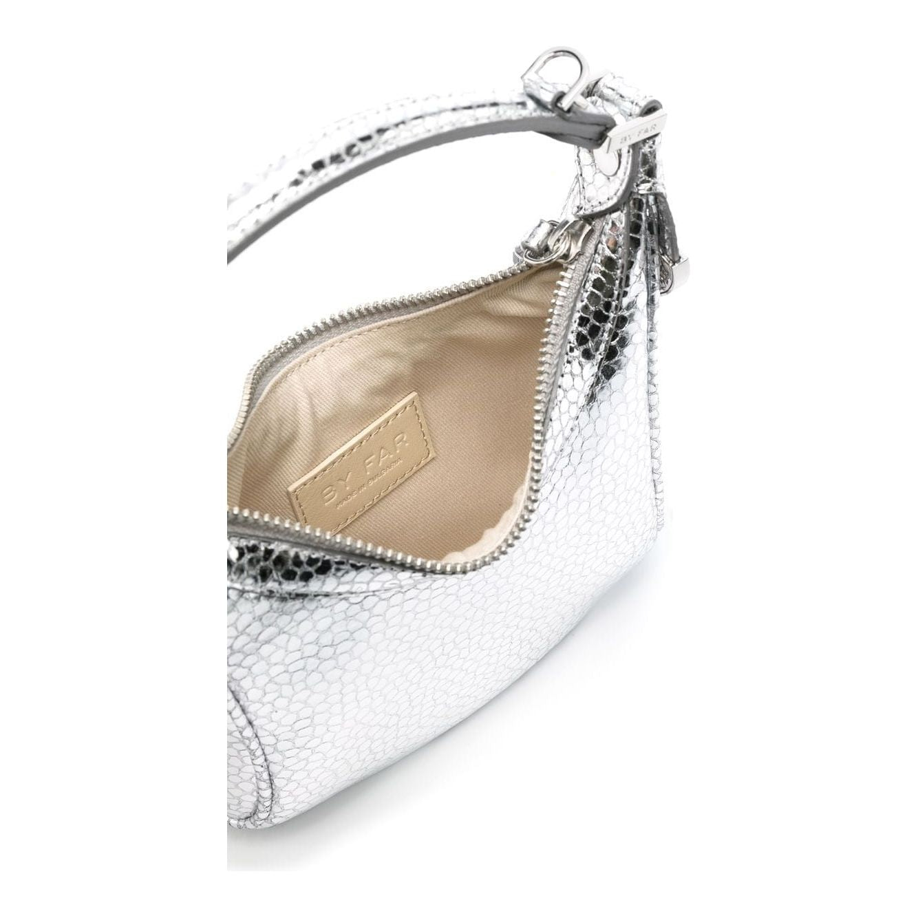 By Far Pre Cosmo metallic top-handle bag