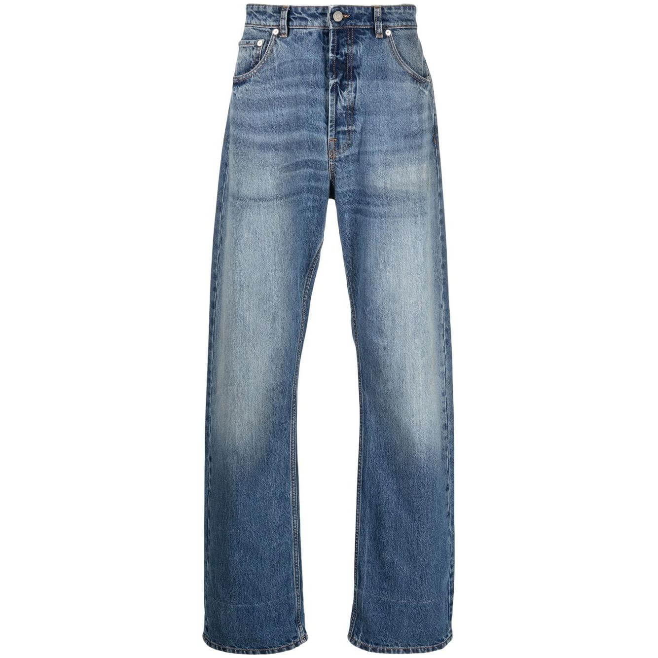 Missoni stonewashed denim jeans in blue with straight leg and classic five-pocket design