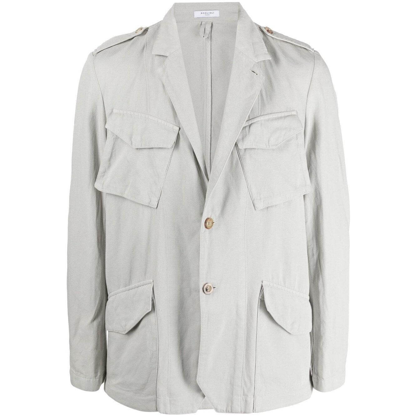 Boglioli Jackets White Jackets Boglioli Light Gray
