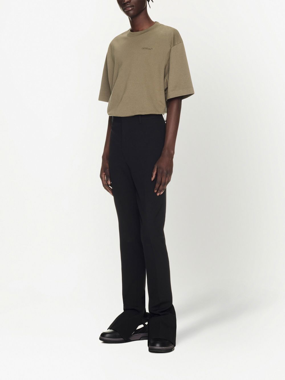 Off White Trousers Black Trousers Off White White Smoke