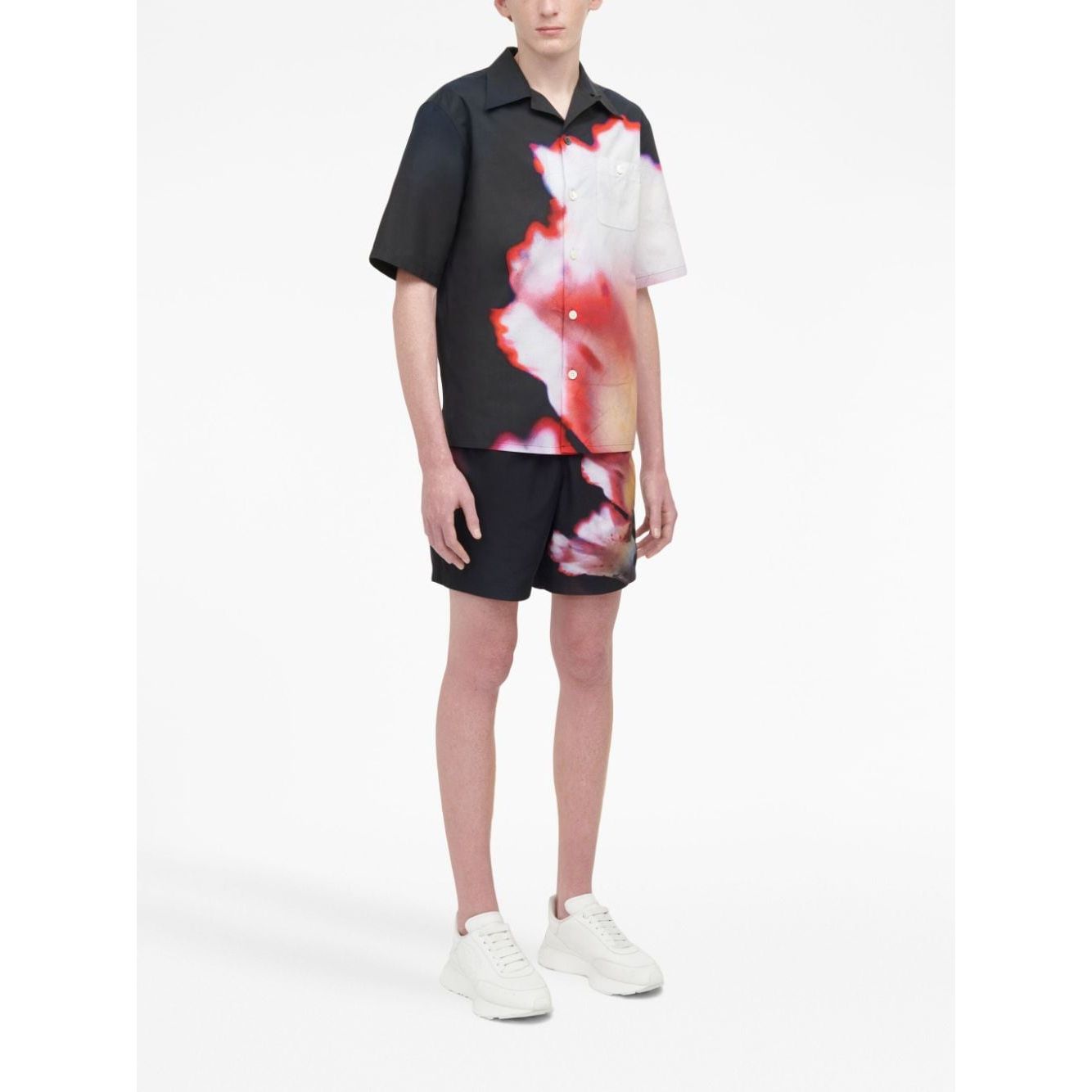 Alexander McQueen Solarised Flower Shirt Shirts Alexander Mcqueen White Smoke