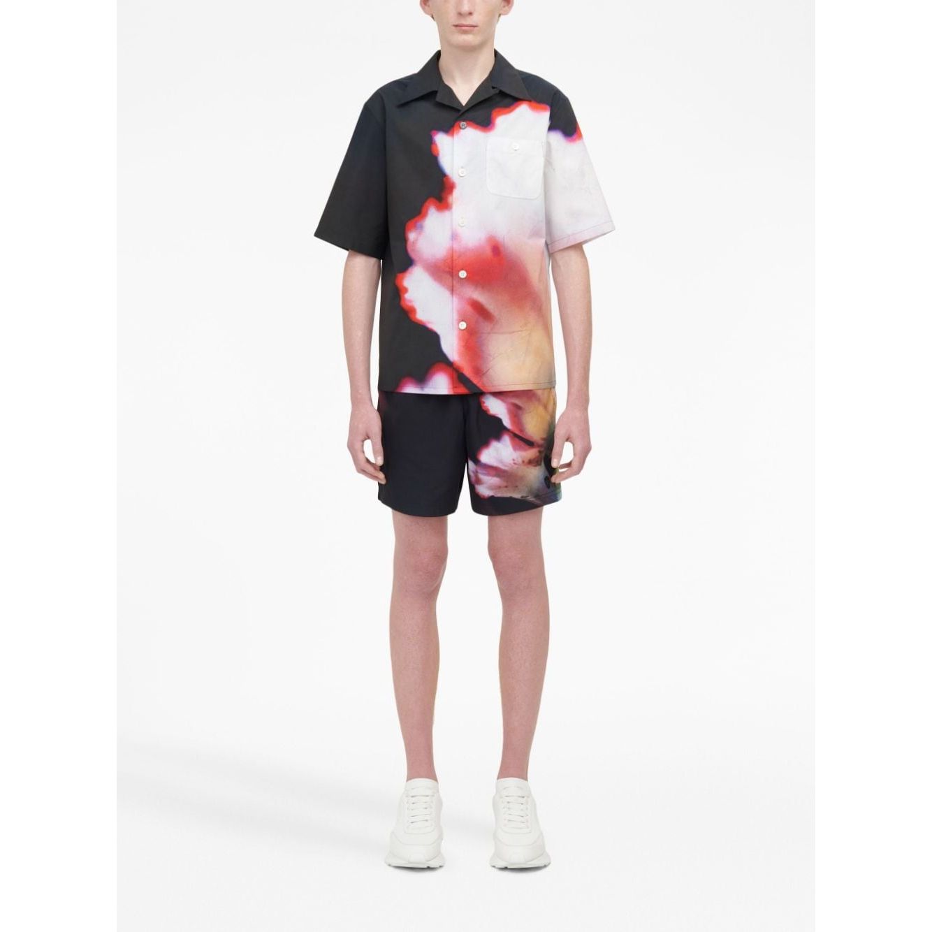 Alexander McQueen Solarised Flower Shirt Shirts Alexander Mcqueen White Smoke