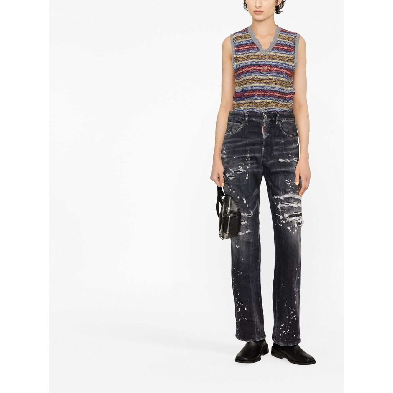Dsquared2 Jeans Black Jeans Dsquared2 White Smoke