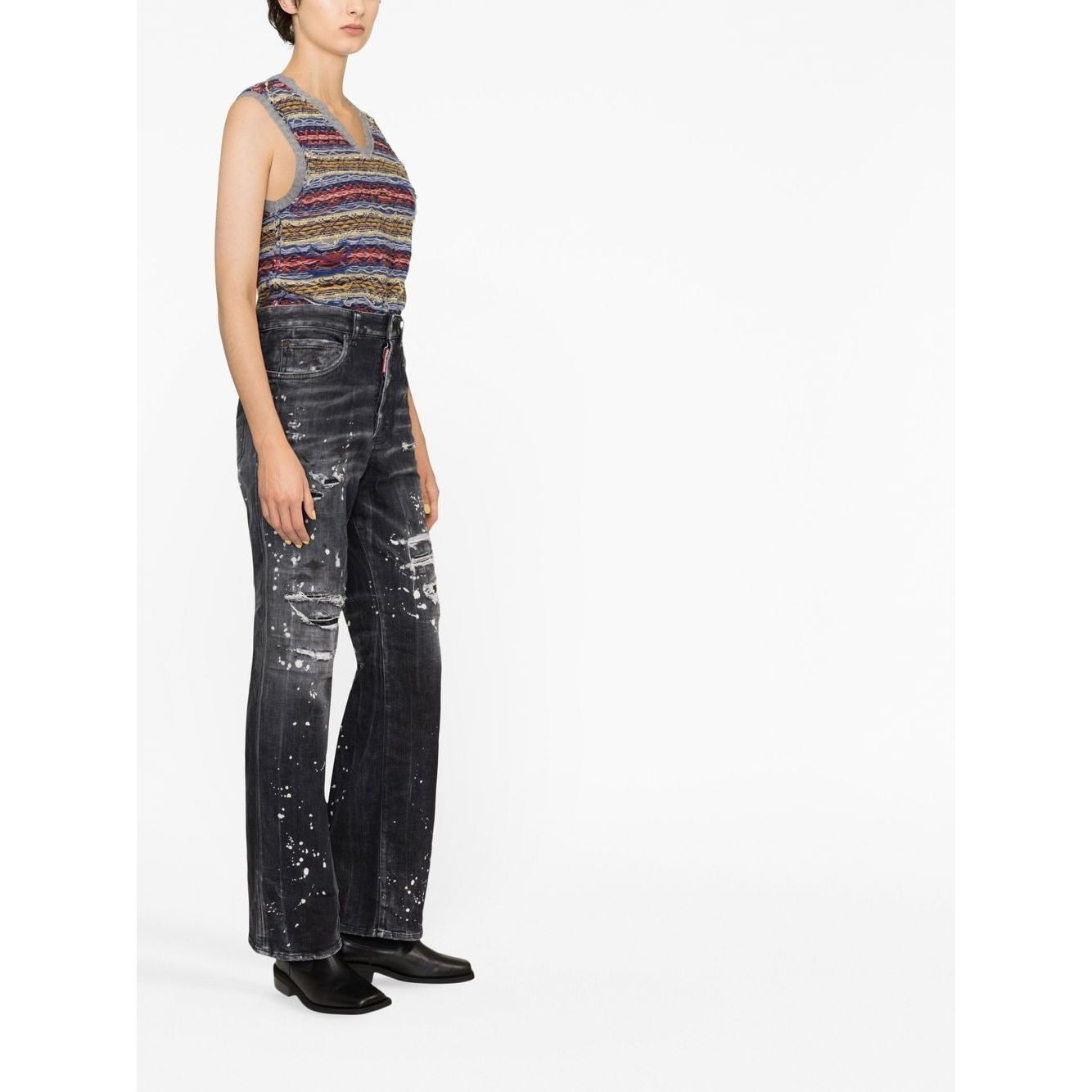 Dsquared2 Jeans Black Jeans Dsquared2 White Smoke