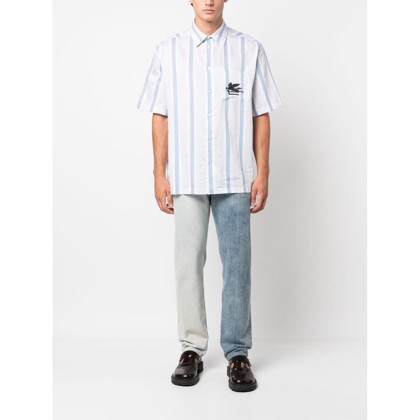 Etro Shirts Clear Blue Shirts Etro Lavender