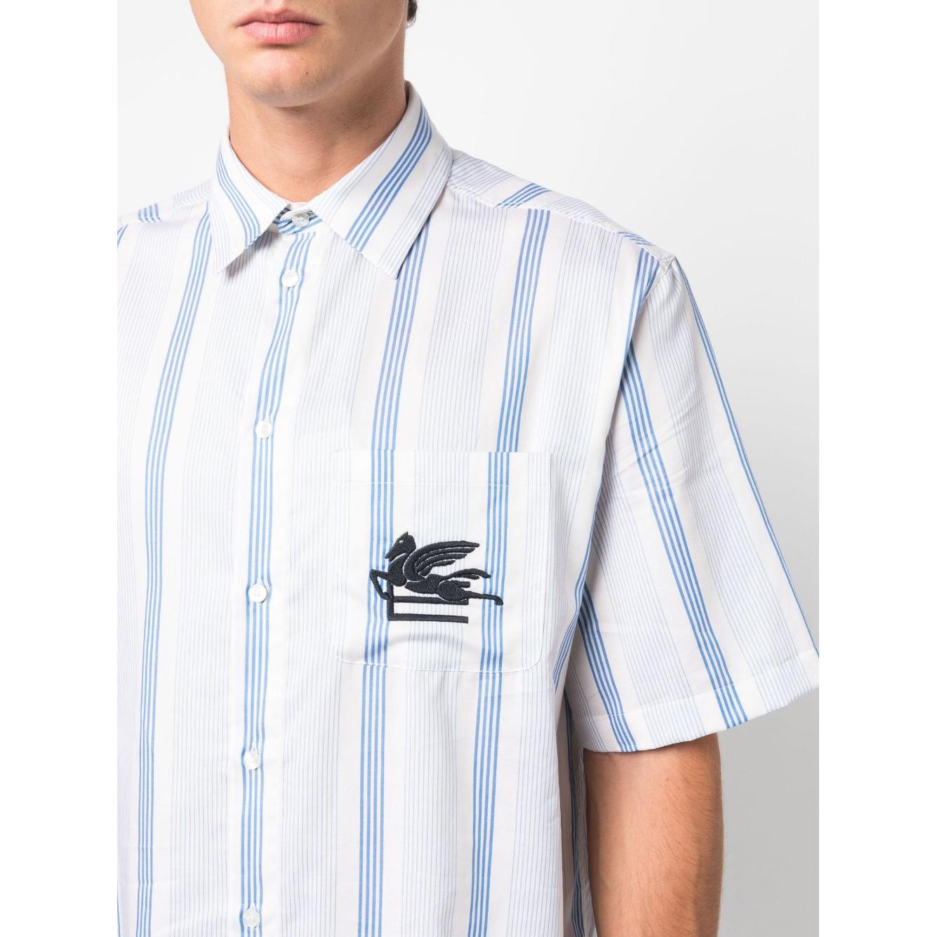 Etro Shirts Clear Blue Shirts Etro Lavender
