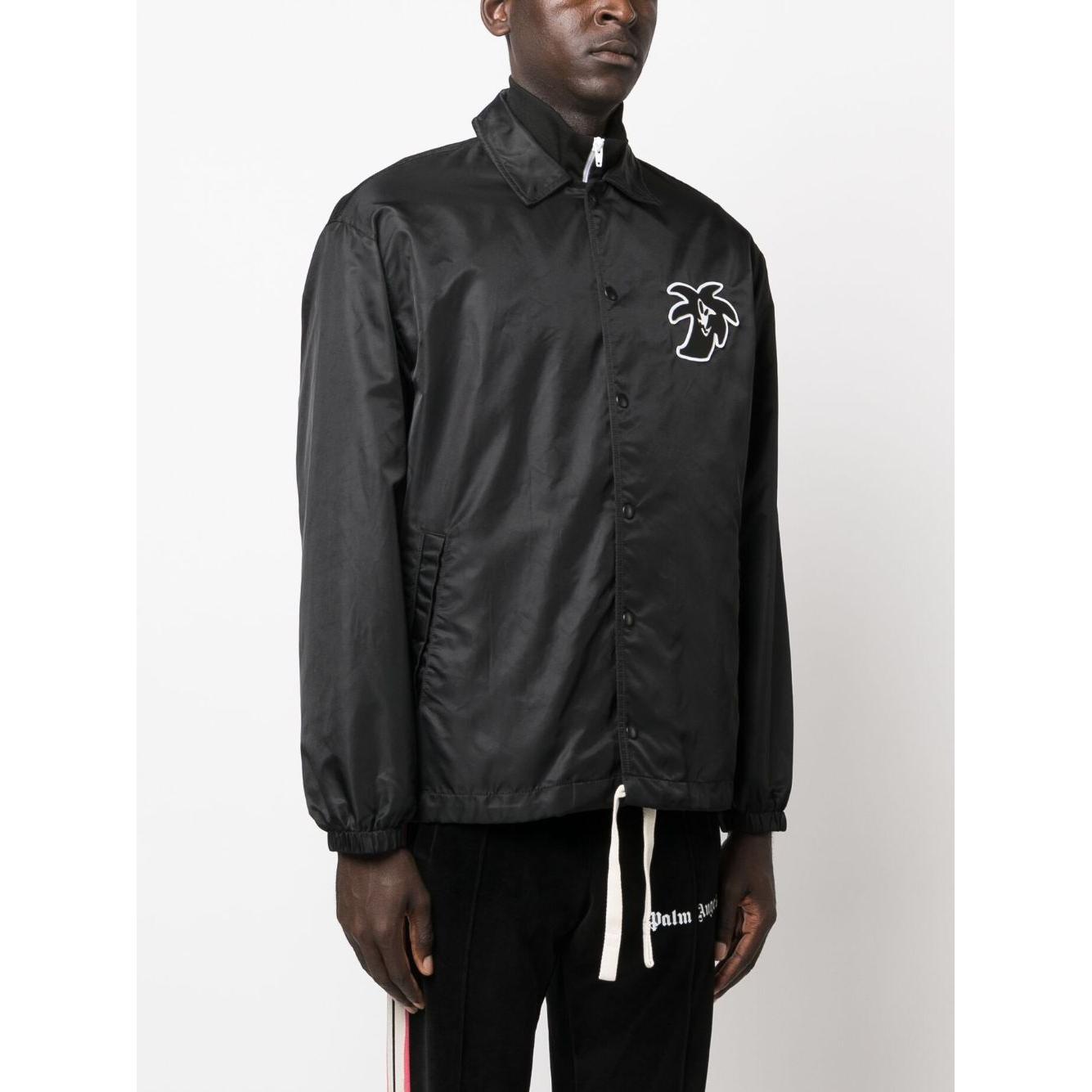 Palm Angels Jackets Black Jackets Palm Angels Lavender