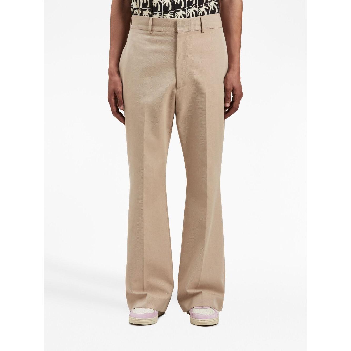 Palm Angels Trousers Beige Trousers Palm Angels White Smoke