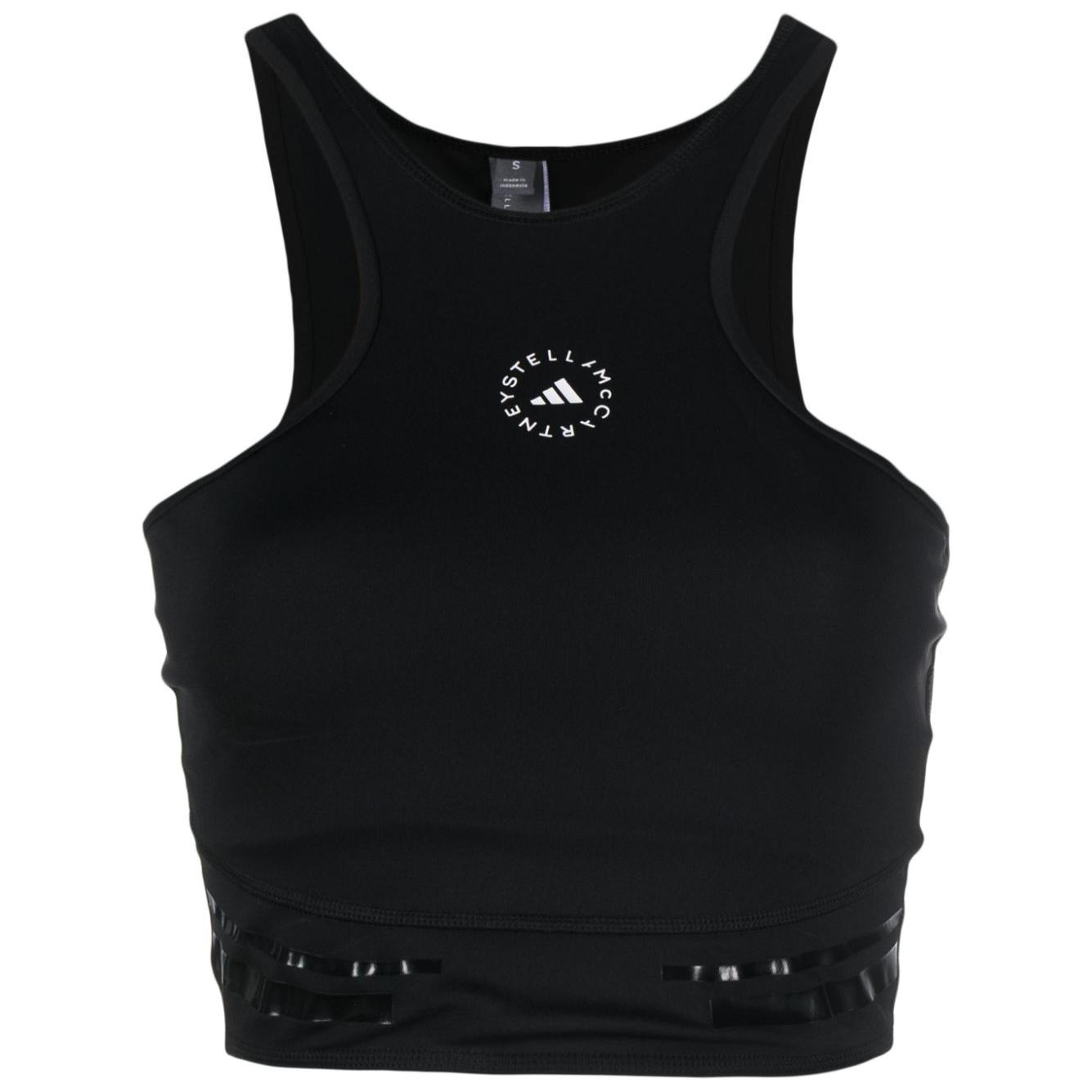 Adidas By Stella McCartney Top Black Topwear Adidas By Stella McCartney Black