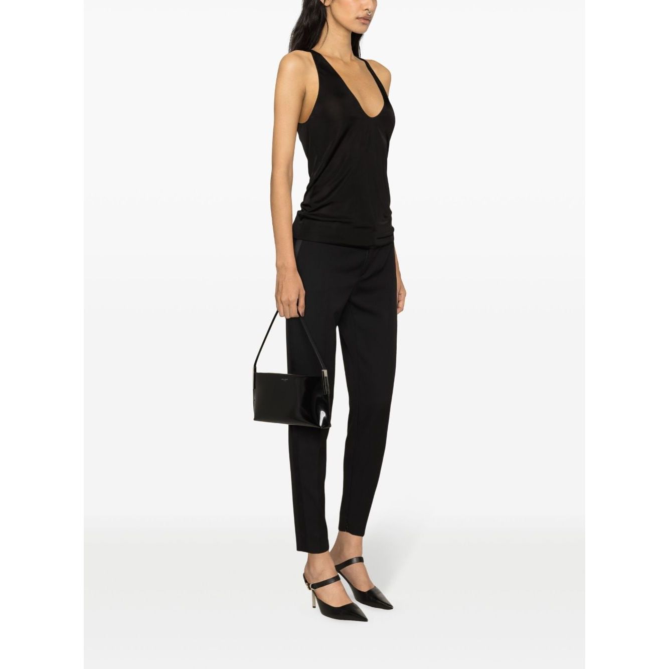 Saint Laurent Top Black Topwear Saint Laurent White Smoke