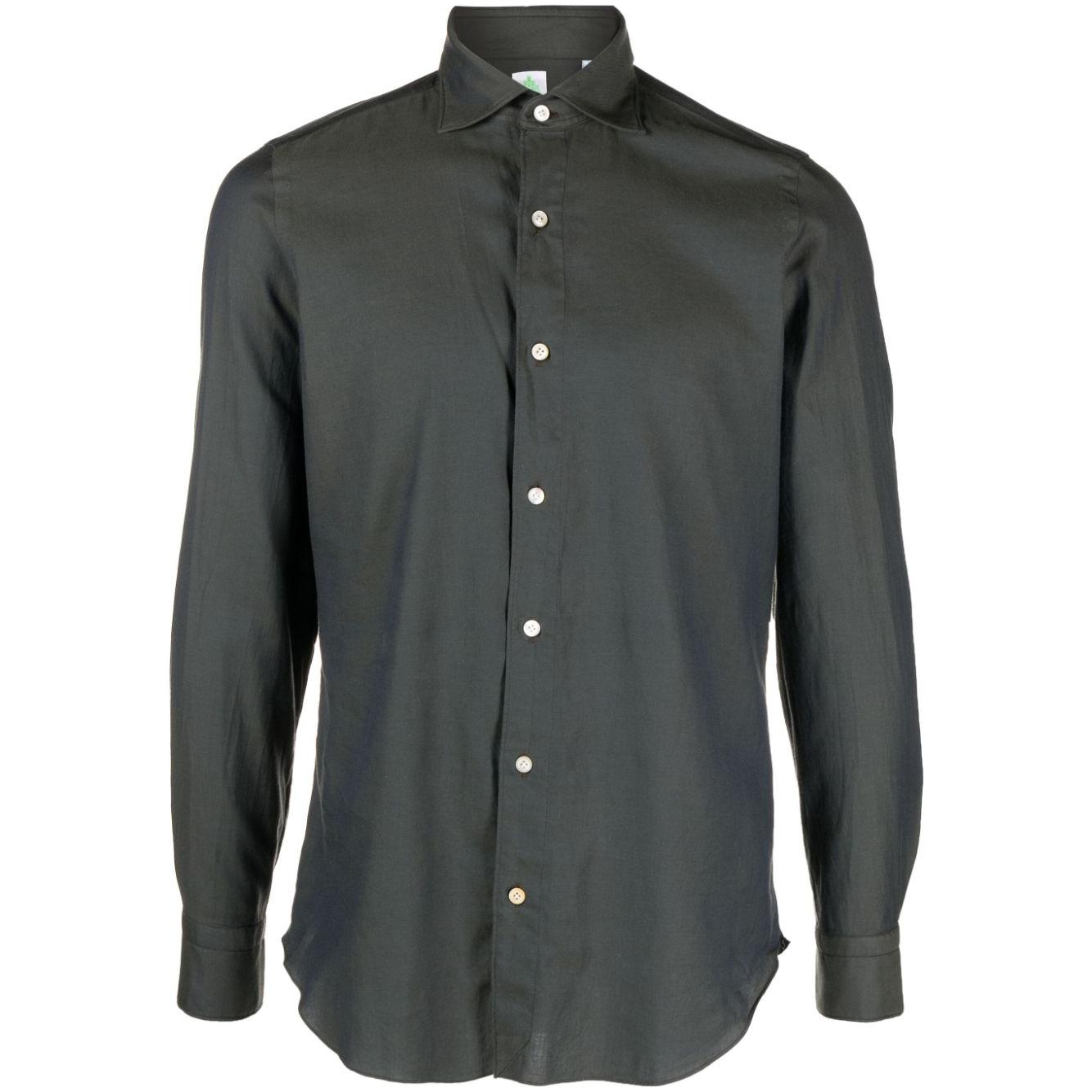 FINAMORE 1925 NAPOLI Shirts Grey Shirts Finamore 1925 Napoli Dark Slate Gray