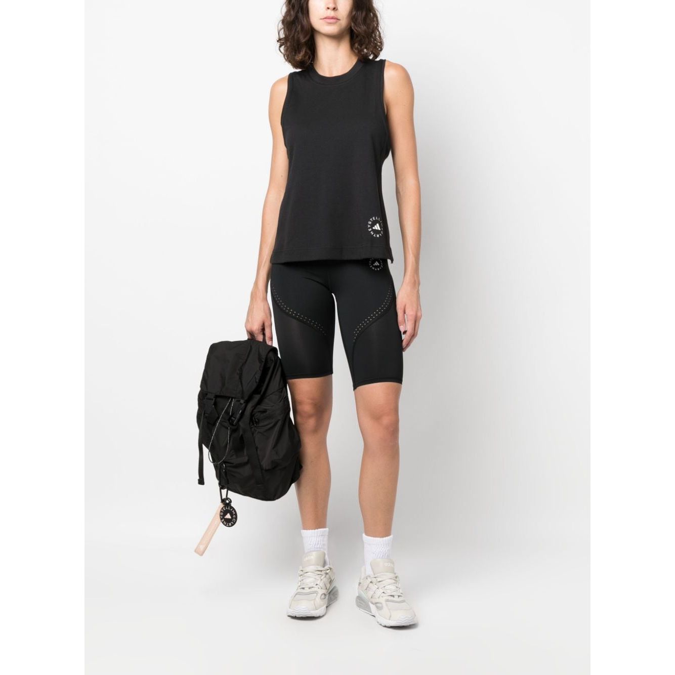 Adidas By Stella McCartney Top Black Topwear Adidas By Stella McCartney Beige