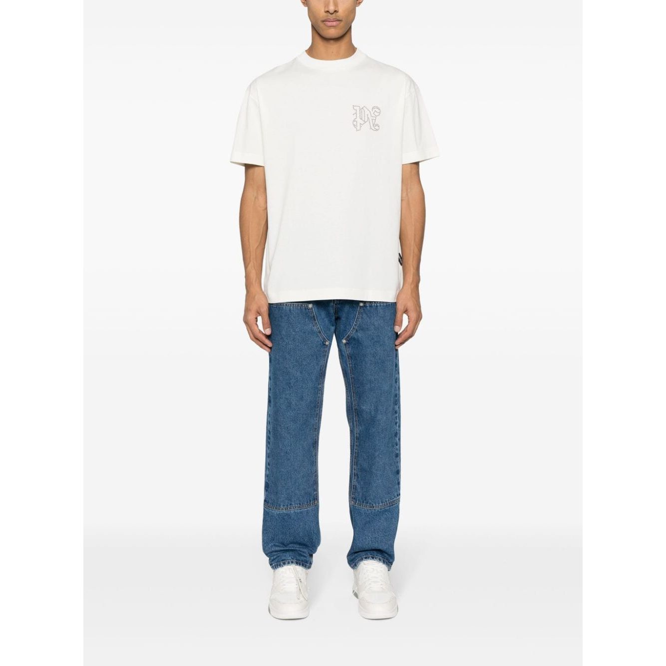 Palm Angels Jeans Blue Jeans Palm Angels White Smoke