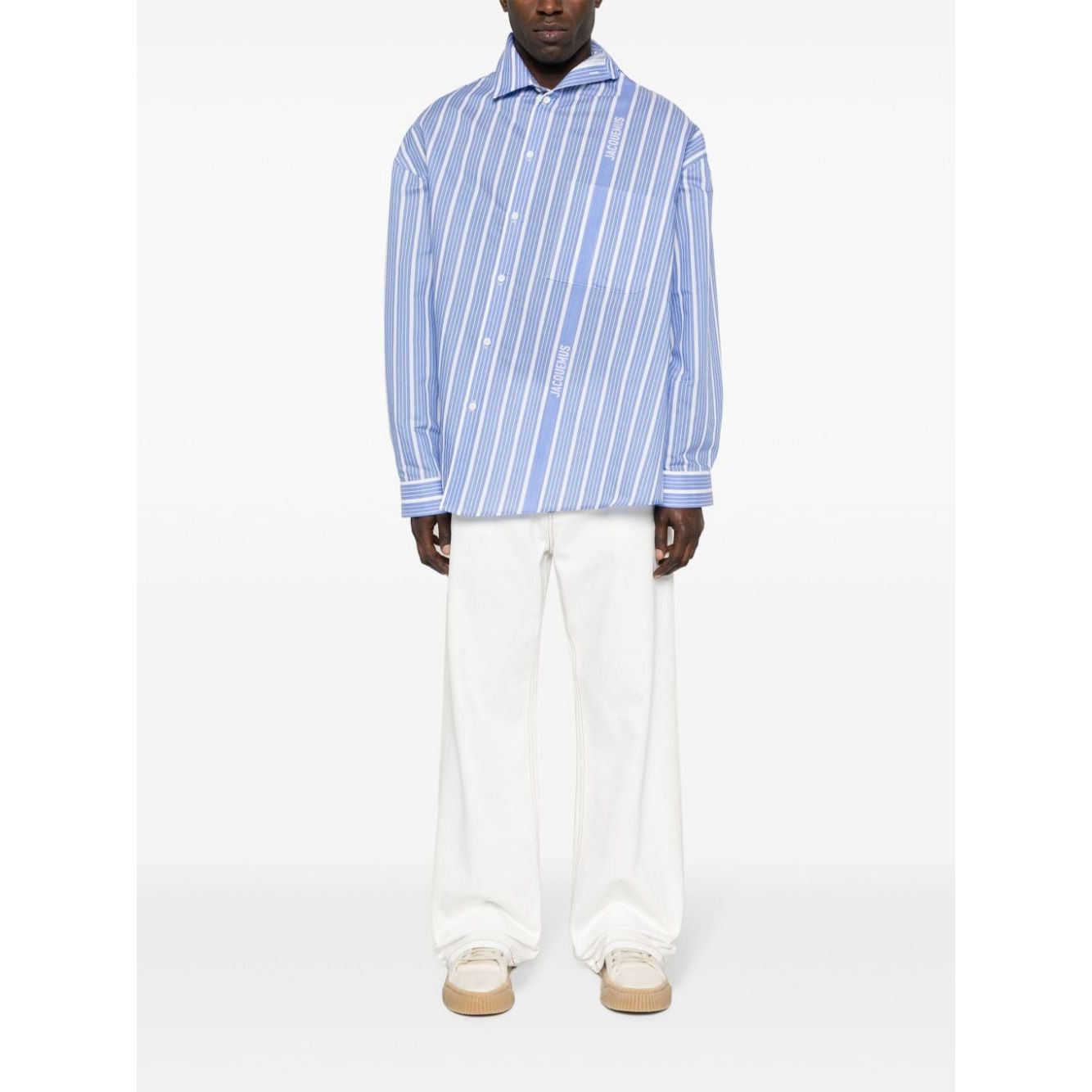 JACQUEMUS Shirts Clear Blue Shirts JACQUEMUS White Smoke