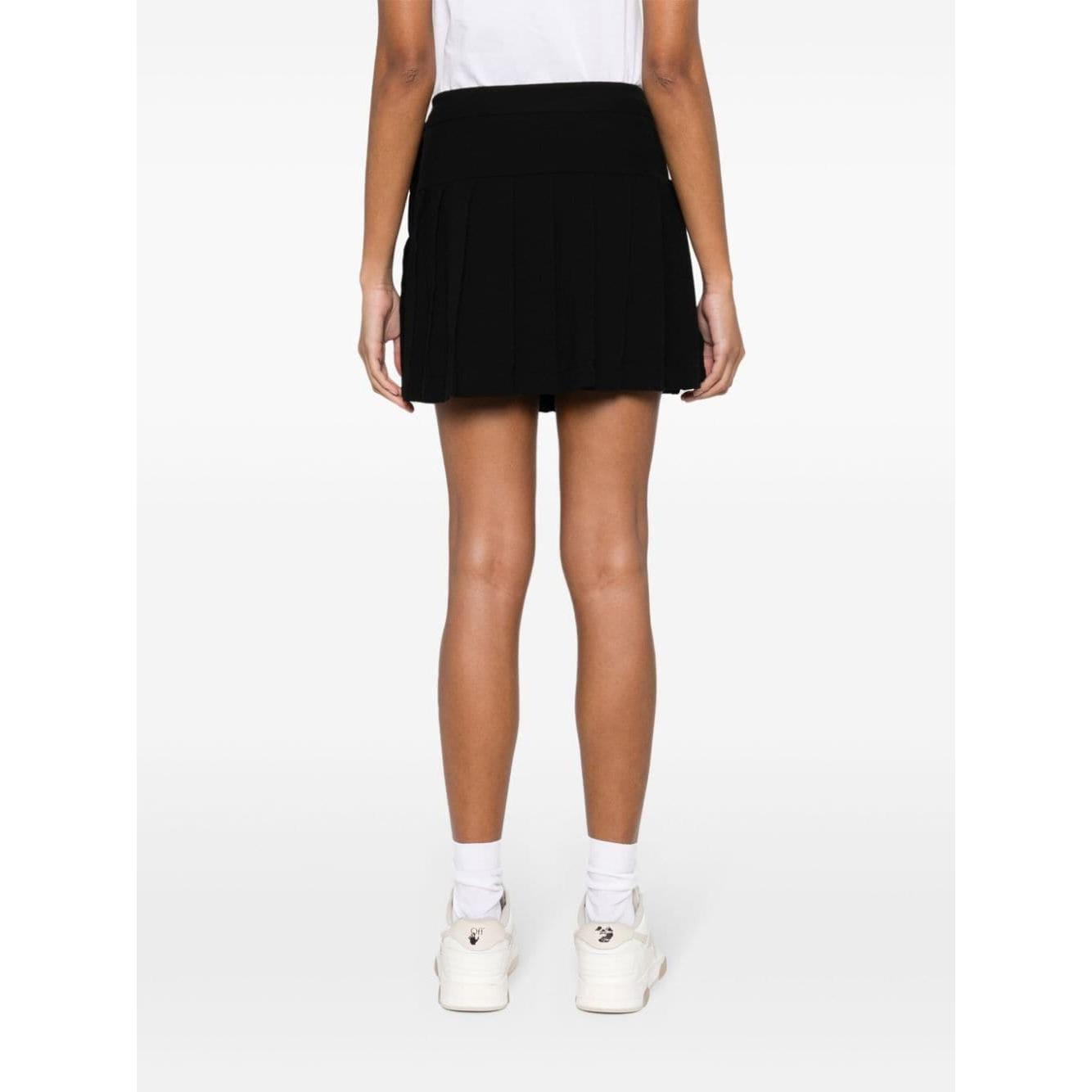 Palm Angels Skirts Black Skirts Palm Angels White Smoke