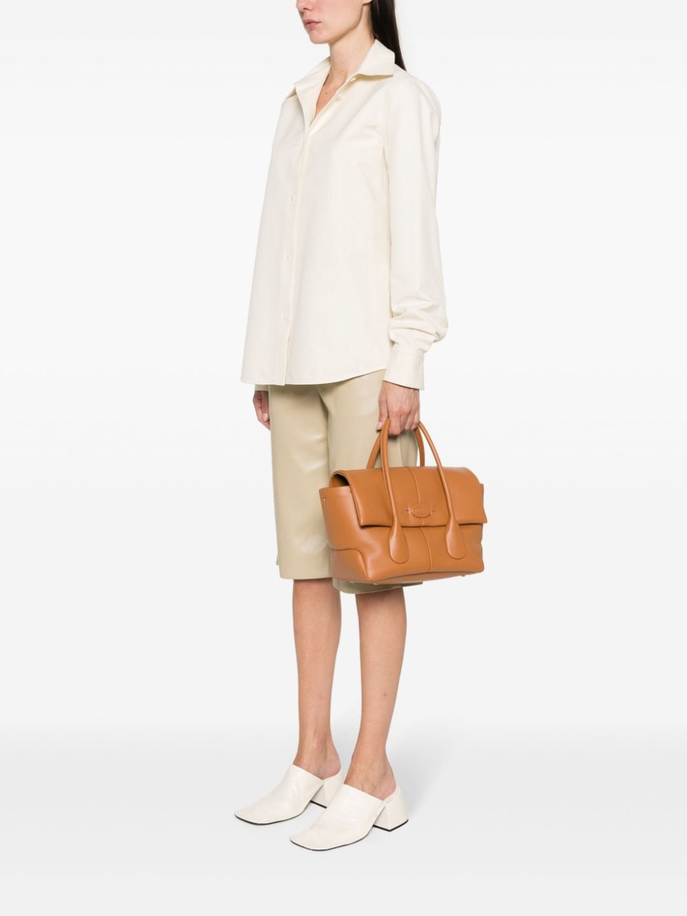 Tod's Di leather tote bag Handbag Tod'S White Smoke