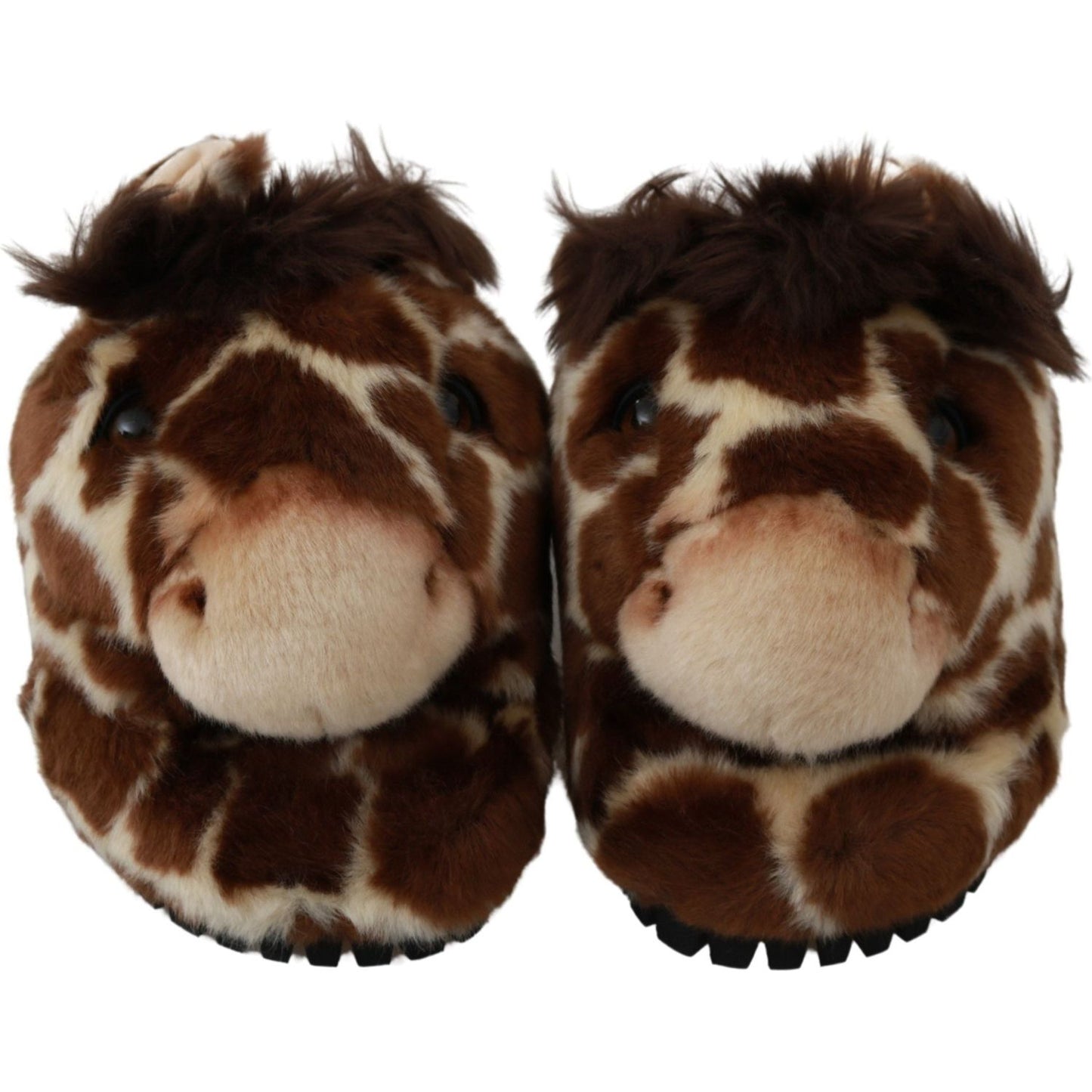 Dolce & Gabbana Elegant Giraffe Pattern Slides for Sophisticated Comfort Dolce & Gabbana Black