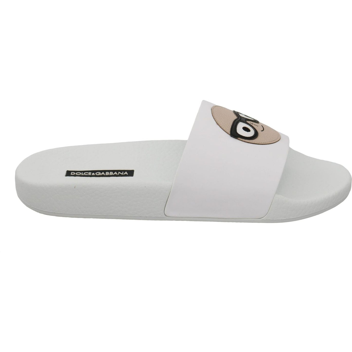 Dolce & Gabbana Chic White Slide Sandals - Luxury Summer Footwear Dolce & Gabbana Gray