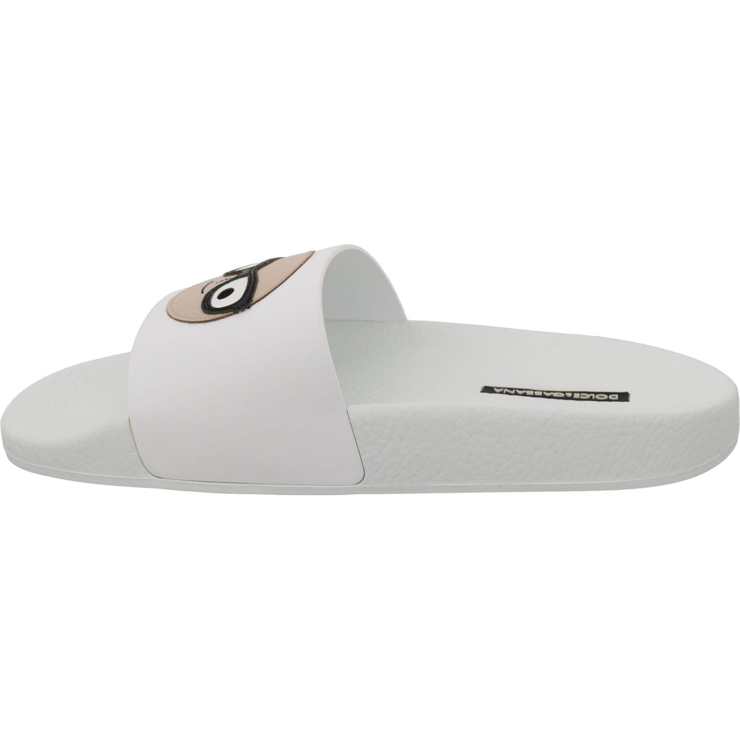 Dolce & Gabbana Chic White Slide Sandals - Luxury Summer Footwear Dolce & Gabbana Gray