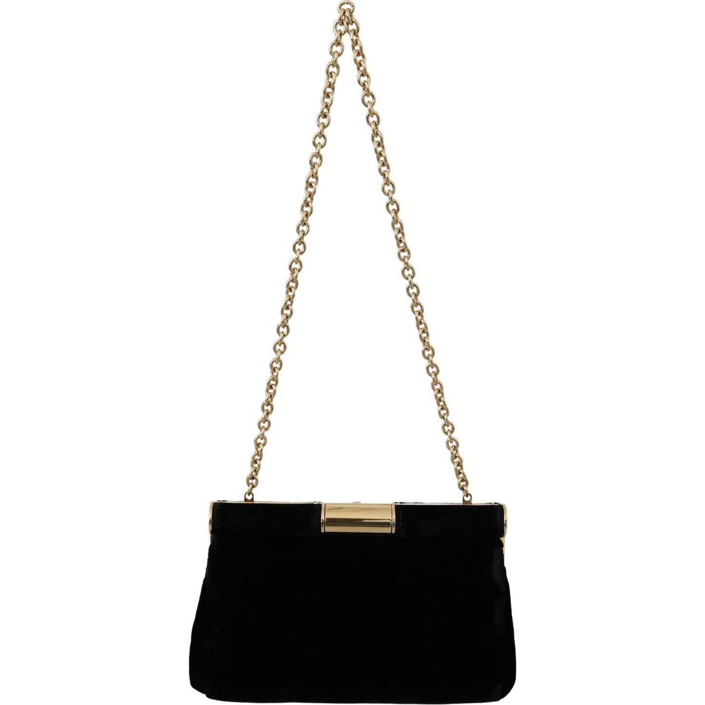 Dolce & Gabbana Velvet Evening Party Crossbody with Crystal Studs Dolce & Gabbana Black