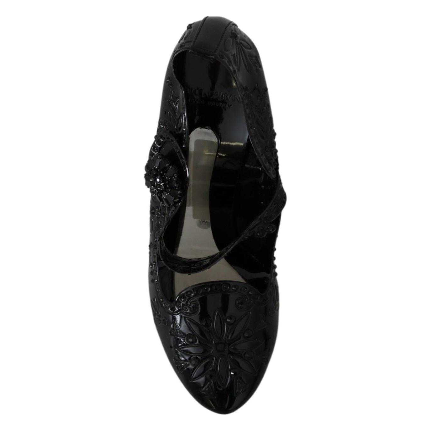 Dolce & Gabbana Elegant Crystal Embellished Cinderella Pumps Dolce & Gabbana Black