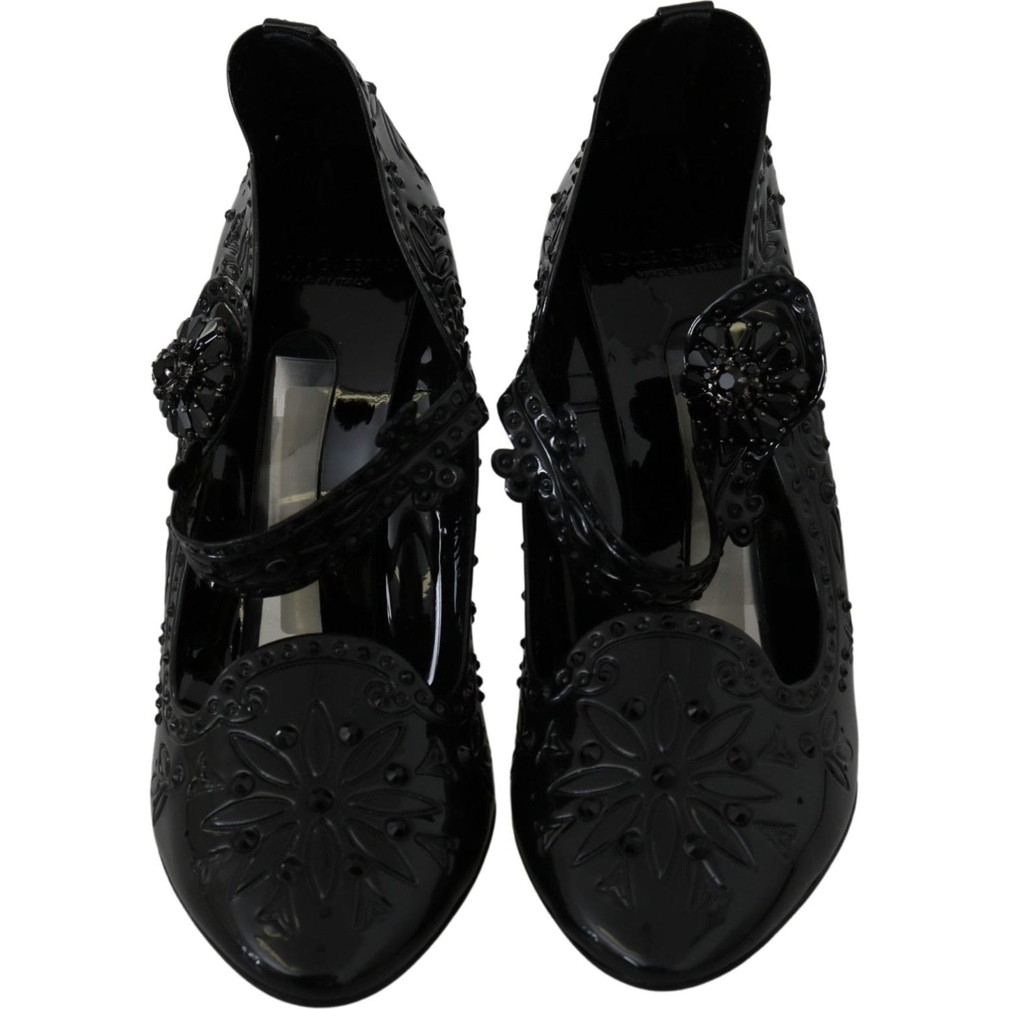 Dolce & Gabbana Elegant Crystal Embellished Cinderella Pumps Dolce & Gabbana Black