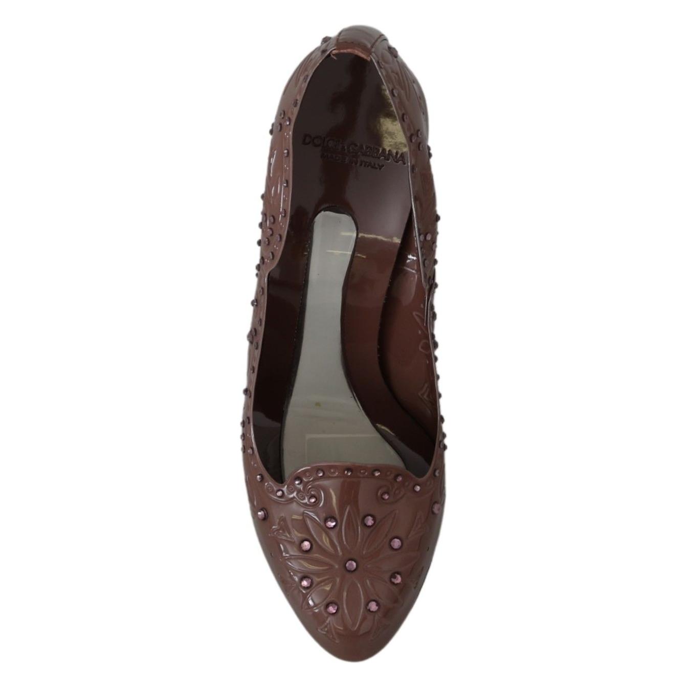 Dolce & Gabbana Elegant Crystal-Embellished Cinderella Pumps Dolce & Gabbana Dark Slate Gray