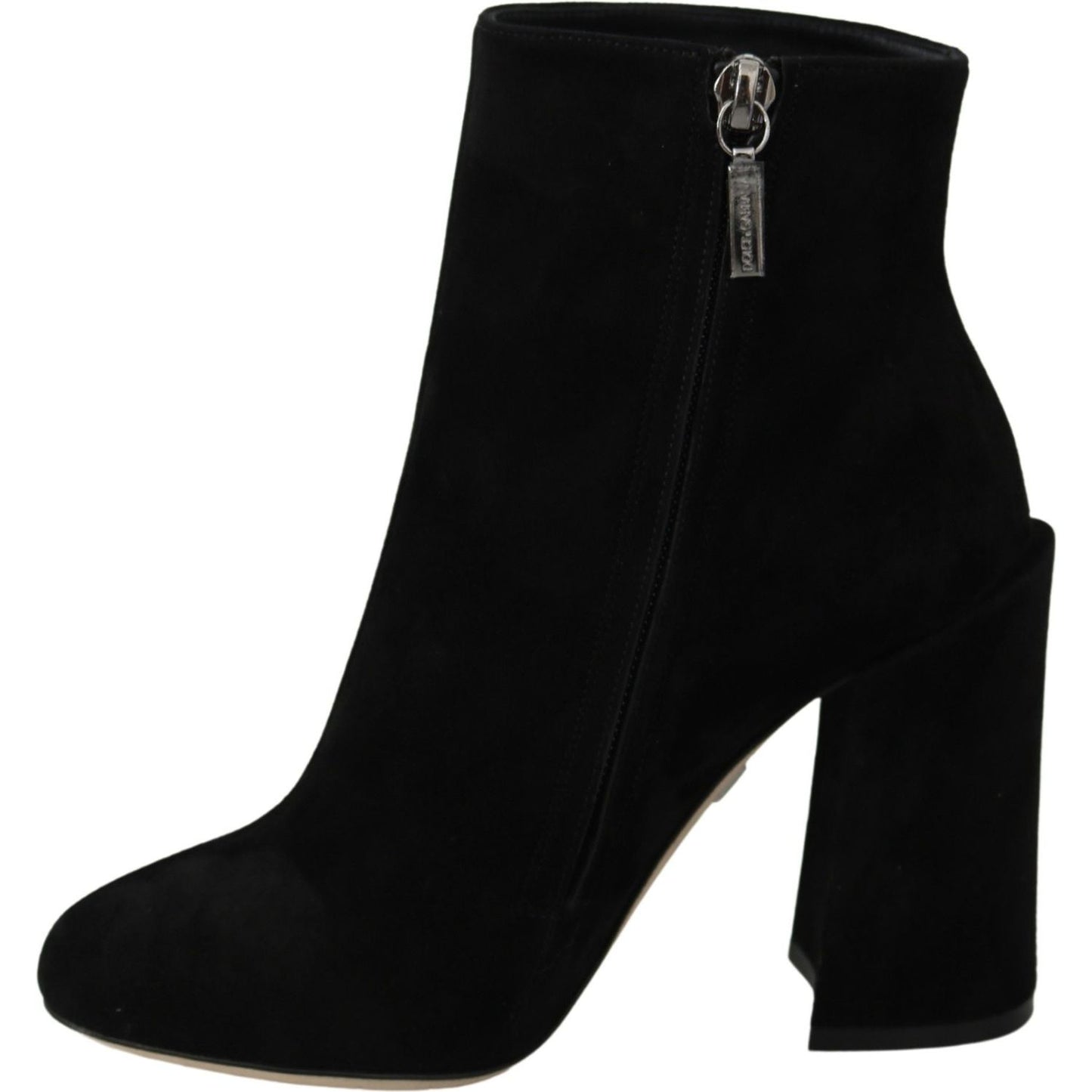 Dolce & Gabbana Embroidered Ankle Boots in Lambskin Suede Dolce & Gabbana Black