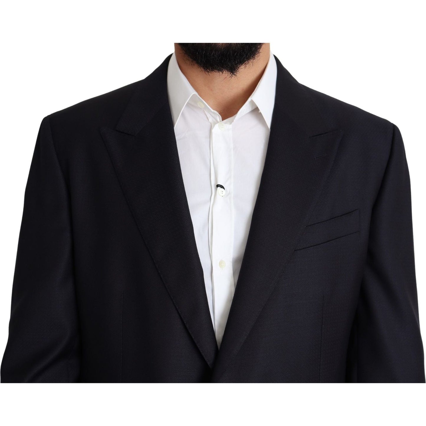 Dolce & Gabbana Elegant Black Virgin Wool Men's Blazer Dolce & Gabbana Black