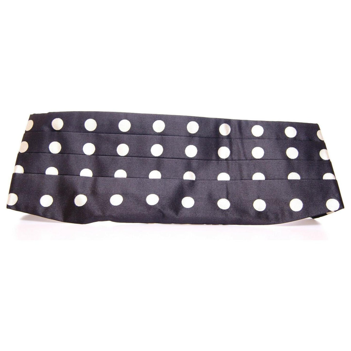 Dolce & Gabbana Elegant Silk Black Polka Dot Cummerbund Dolce & Gabbana Dark Slate Gray