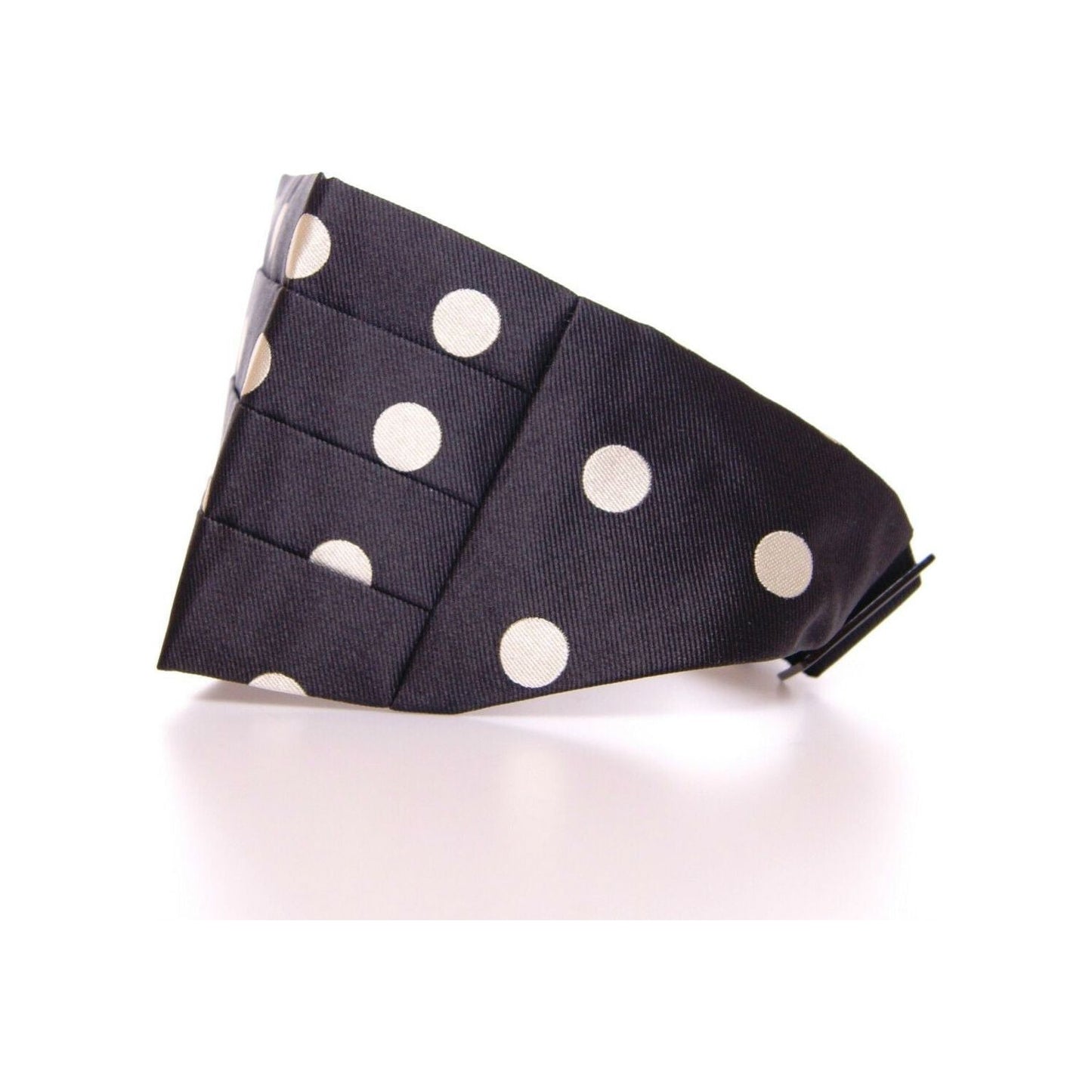 Dolce & Gabbana Elegant Silk Black Polka Dot Cummerbund Dolce & Gabbana Dark Slate Gray