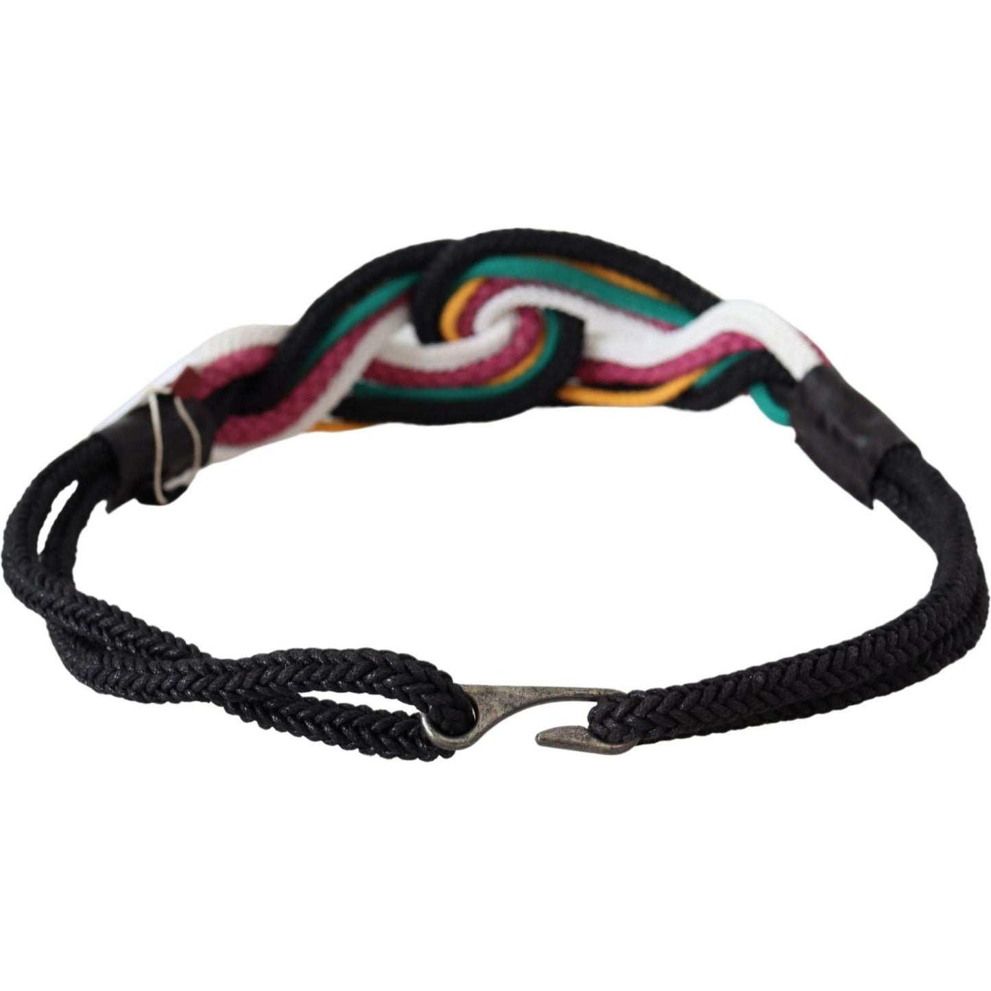 Costume National Chic Multicolor Twisted Rope Belt Belt Costume National Gray