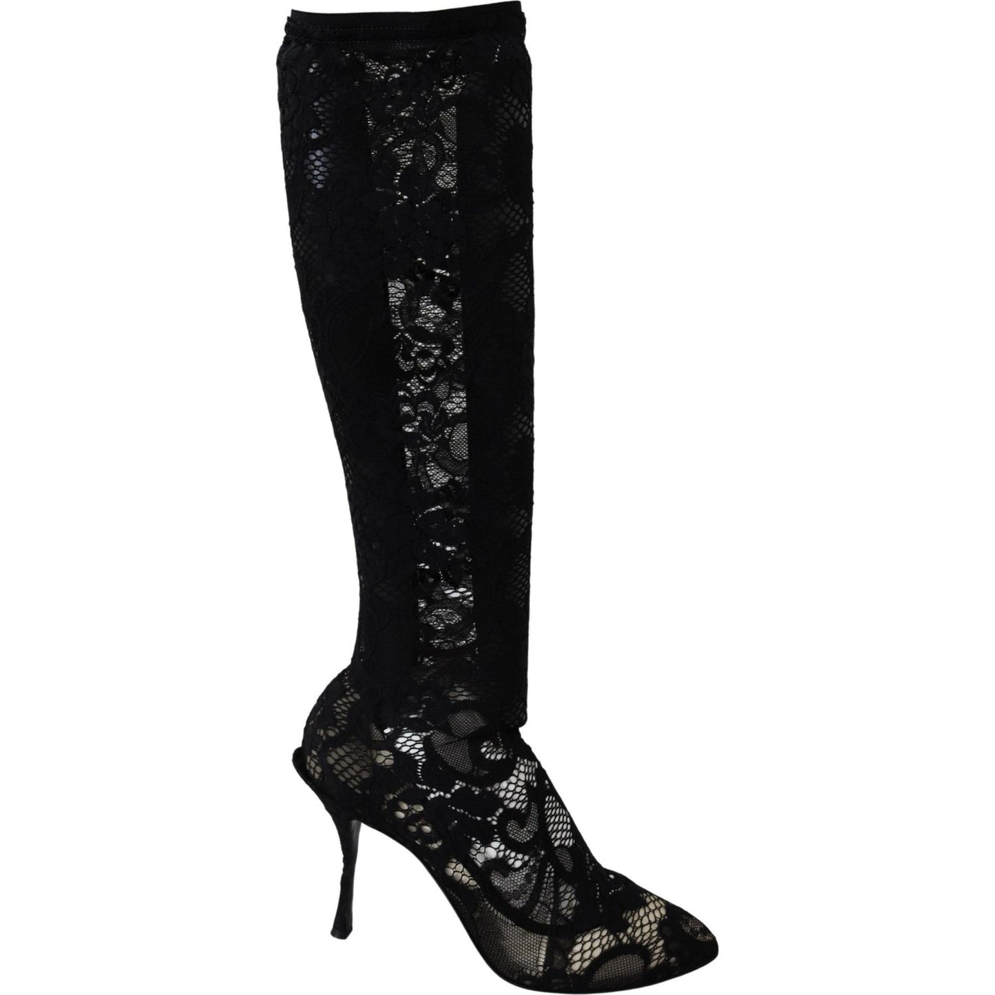 Dolce & Gabbana Elegant Black Stretch Sock Pumps Dolce & Gabbana Black