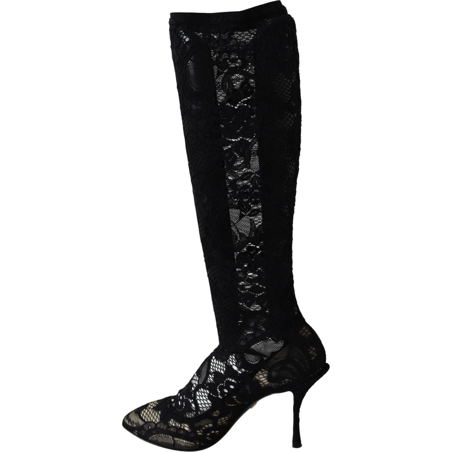 Dolce & Gabbana Elegant Black Stretch Sock Pumps Dolce & Gabbana Black