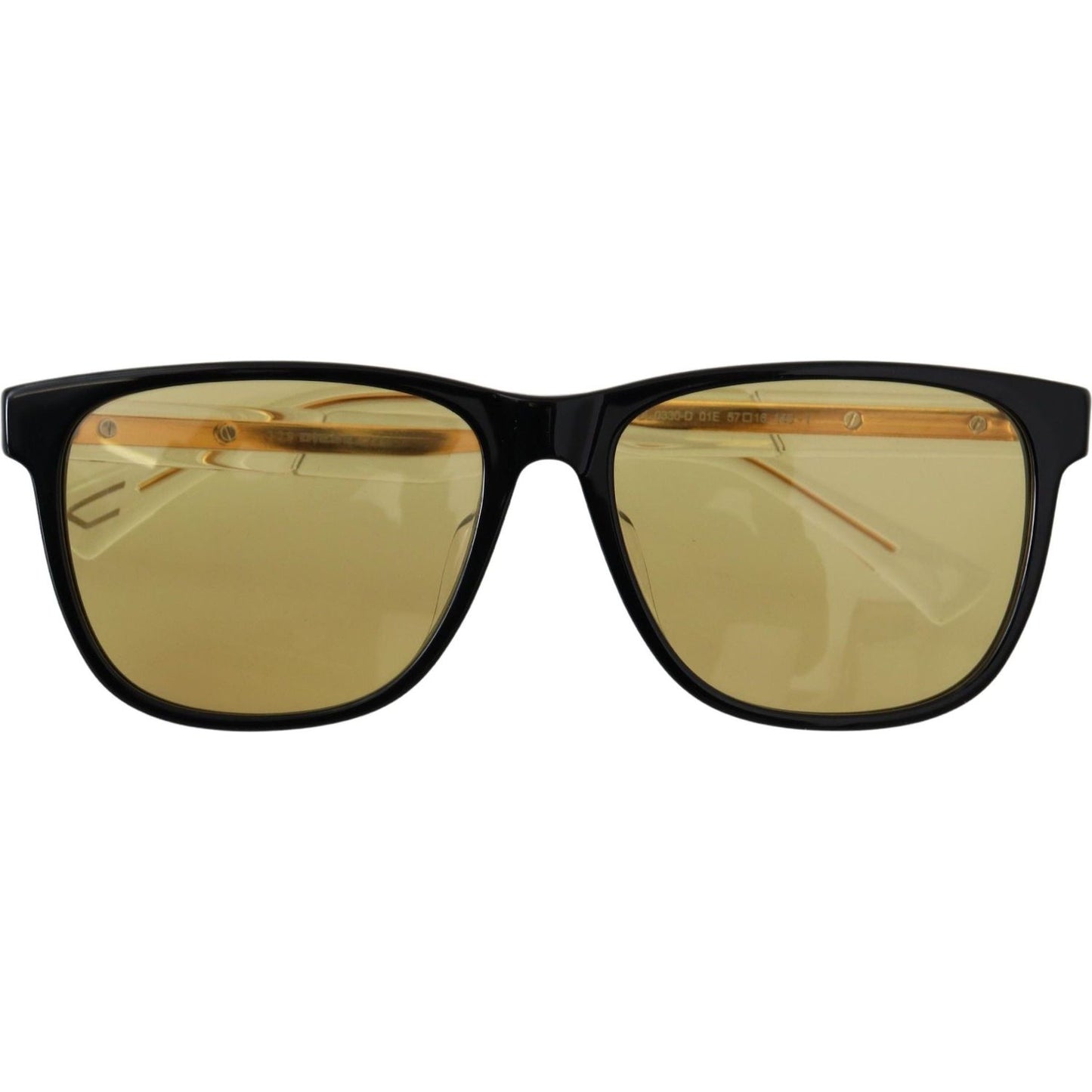 Diesel Black Frame DL0330-D 01E 57 Yellow Transparent Lenses Sunglasses