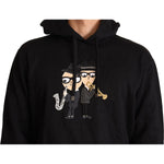 Dolce & Gabbana Black Cotton Hooded #dgfamily Sweater TSH6398-IT46