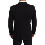 Dolce & Gabbana Black Cotton Slim Fit Coat Jacket Blazer JKT2852-48