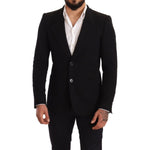 Dolce & Gabbana Black Cotton Slim Fit Coat Jacket Blazer JKT2852-48