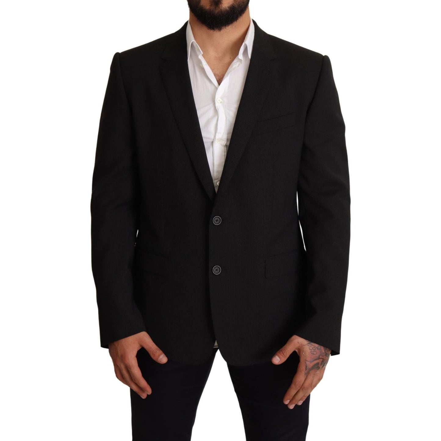 Dolce & Gabbana Elegant Slim Fit Martini Blazer Jacket Dolce & Gabbana Black
