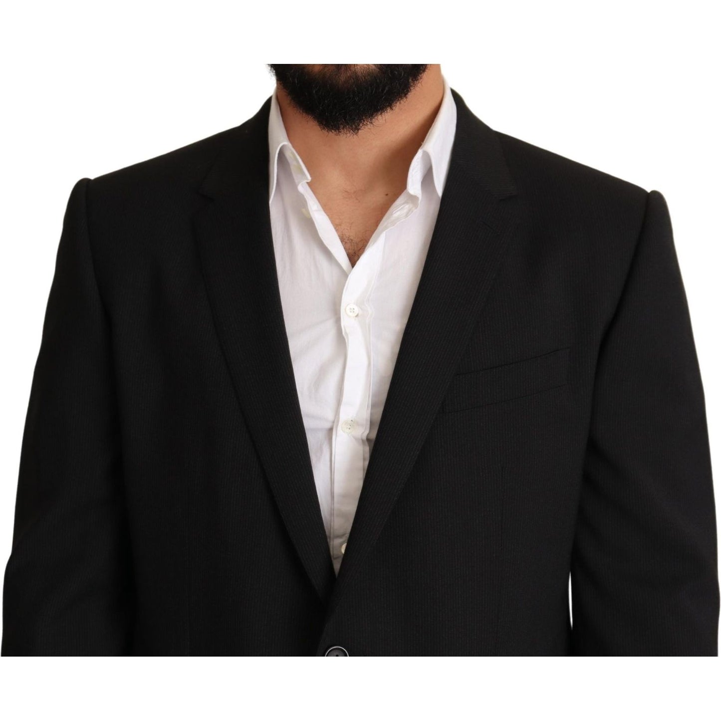 Dolce & Gabbana Elegant Slim Fit Martini Blazer Jacket Dolce & Gabbana Black