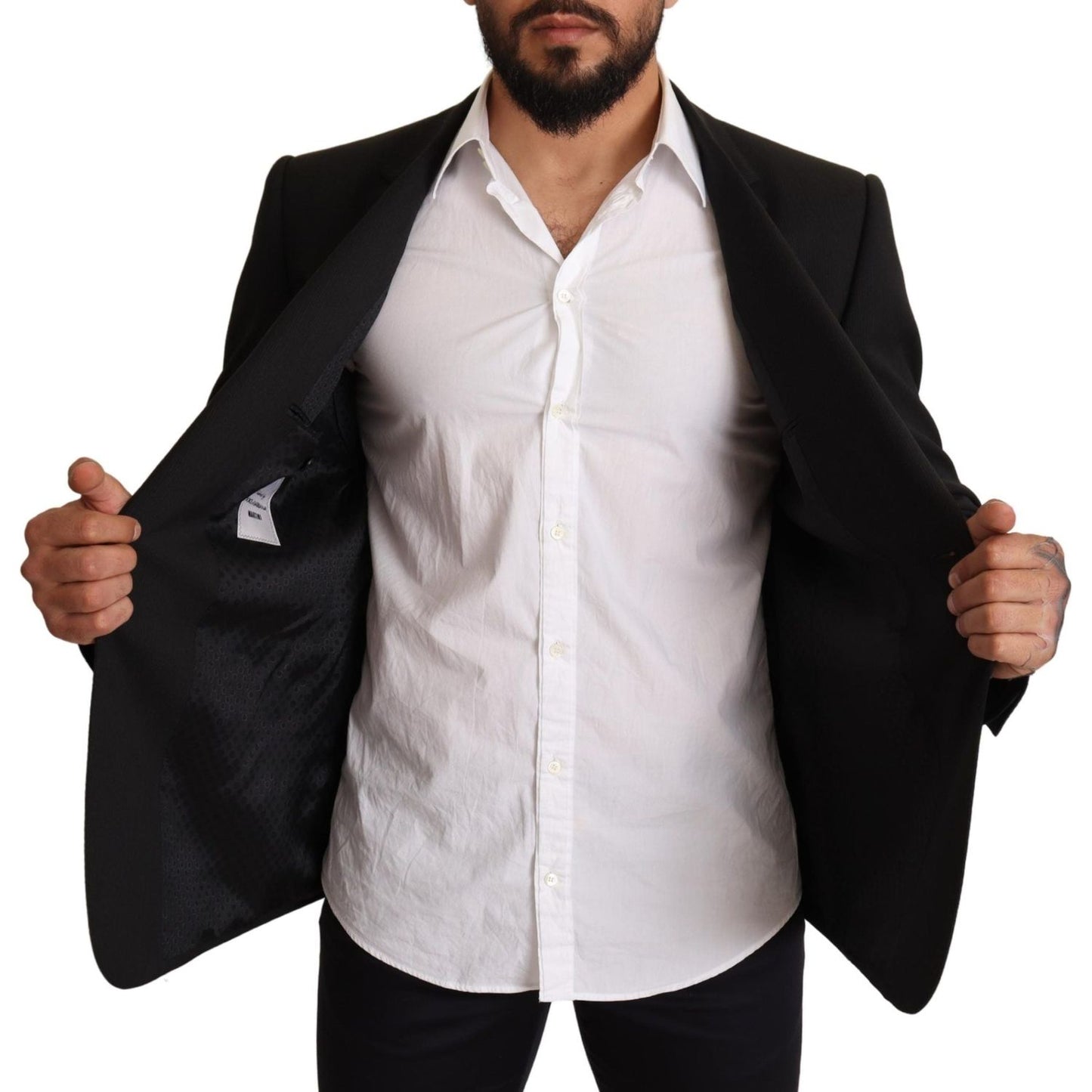 Dolce & Gabbana Elegant Slim Fit Martini Blazer Jacket Dolce & Gabbana Black