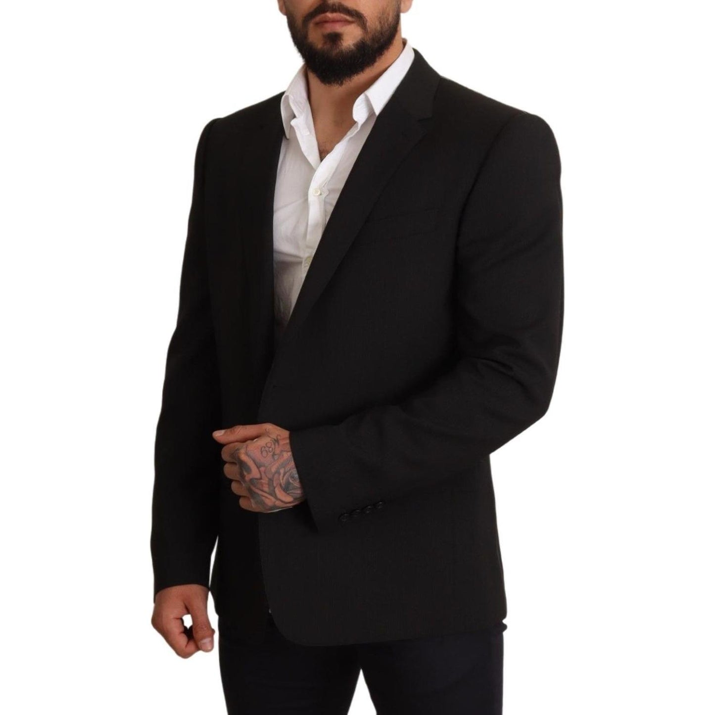 Dolce & Gabbana Elegant Slim Fit Martini Blazer Jacket Dolce & Gabbana Black