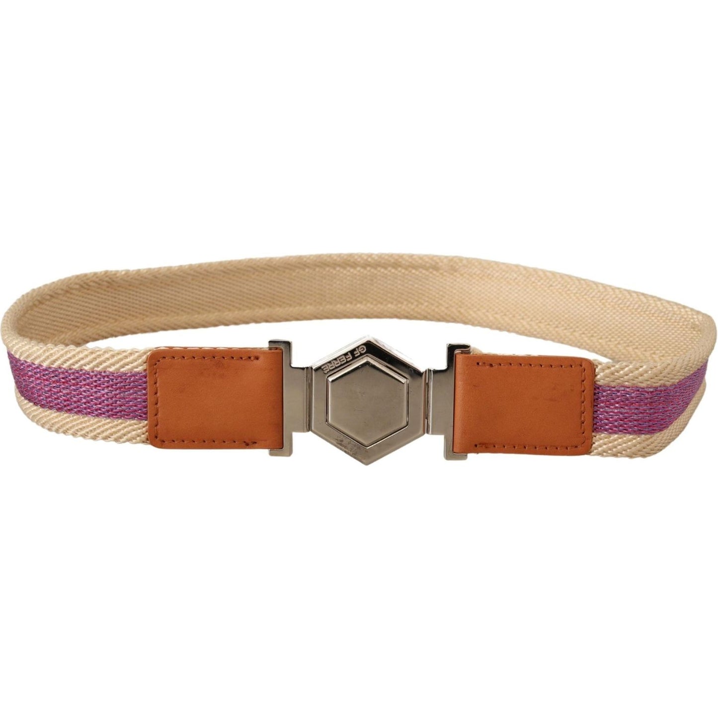 GF Ferre Elegant Multicolor Leather Fashion Belt WOMAN BELTS GF Ferre Rosy Brown