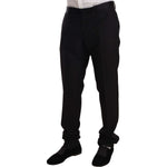Dolce & Gabbana Black Wool Formal Tuxedo Trouser Pants PAN72252 -56