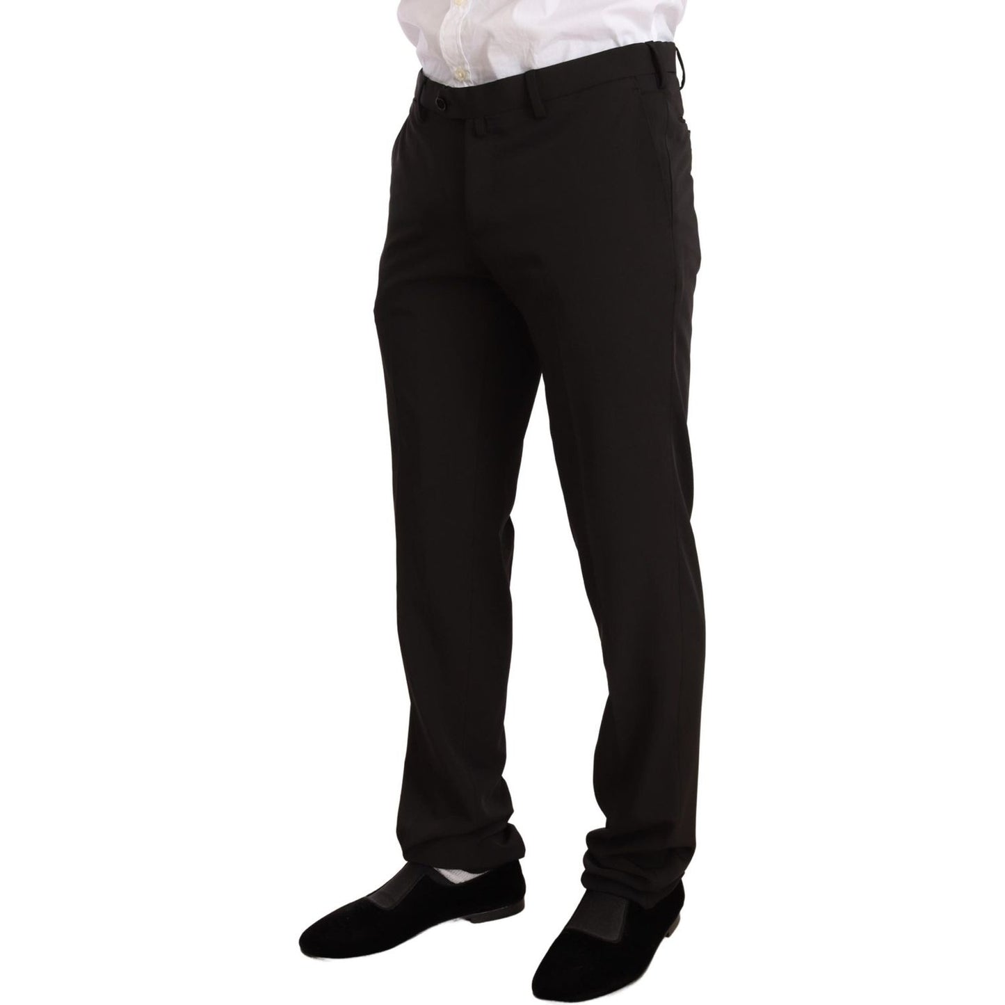 Domenico Tagliente Elegant Black Slim Fit Two-Piece Suit Domenico Tagliente Black