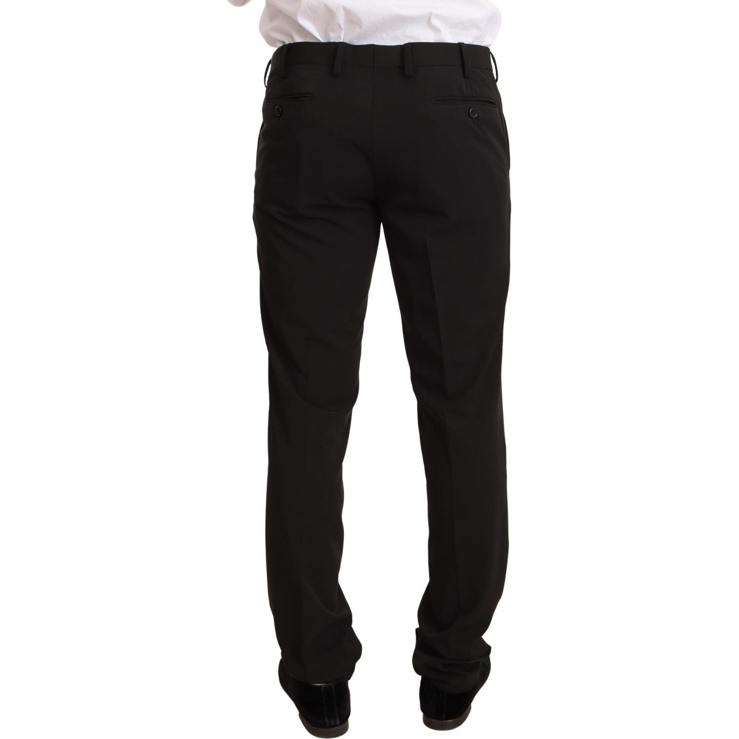 Domenico Tagliente Elegant Black Slim Fit Two-Piece Suit Domenico Tagliente Black